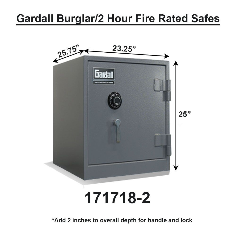 Gardall 171718/2 UL Rated RSC Burglar/2 Hour Fire Safe, Gray