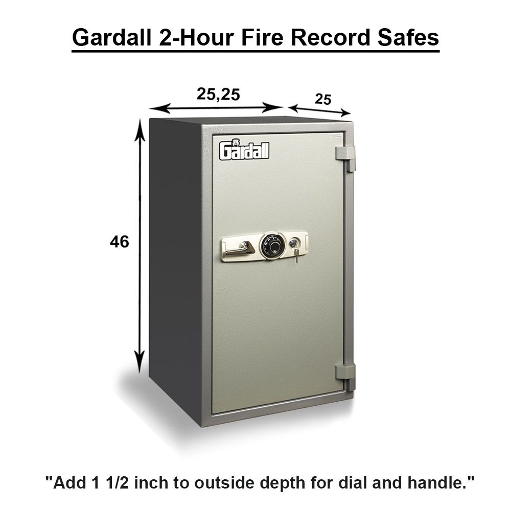 Gardall SS3918 2 Hour Fire Record Safe with Dual Key and Combo Lock
